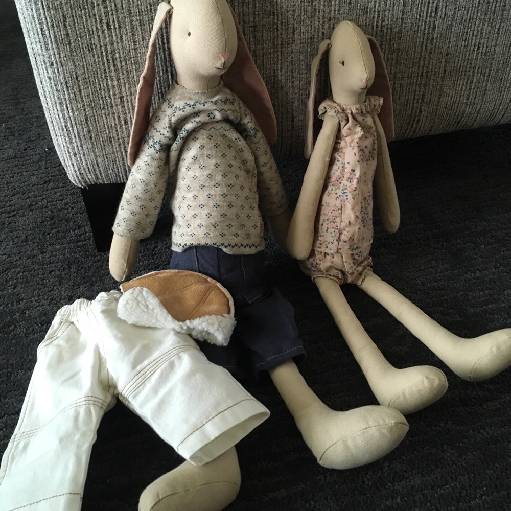 New without tags Maileg bunnies